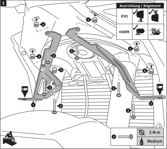 Kit Feux Additionnels SW-Motech EVO pour KTM 1050 Adventure (15-16)