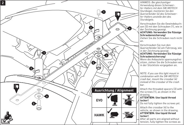 Kit Feux Additionnels SW-Motech EVO pour BMW R 1200 GS LC (13-18)