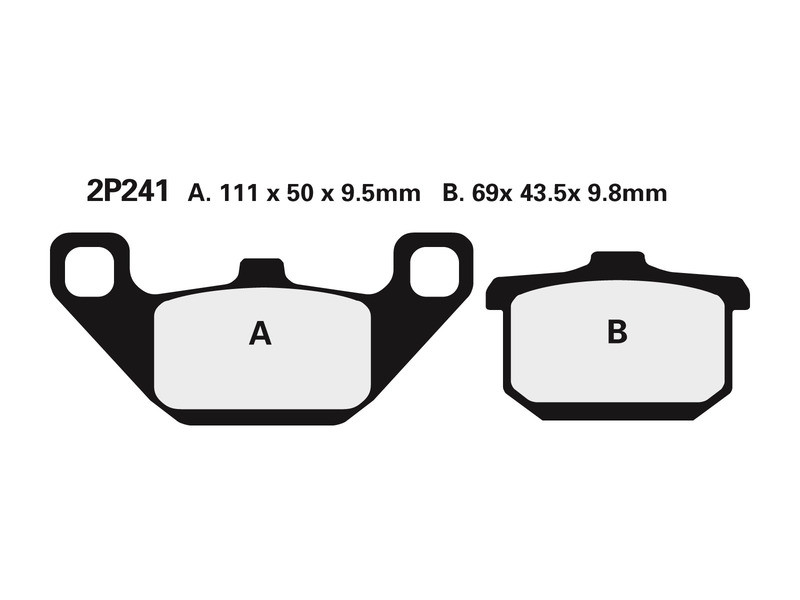 Plaquette de Frein Arrière Nissin NS 2P241 - Organique Route