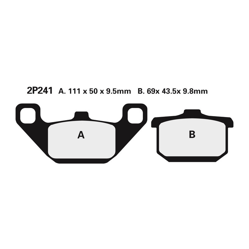 Plaquette de frein Avant Nissin NS 2P241 - Organique Route Plaquette de frein Avant Nissin NS 2P241 - Organique Route