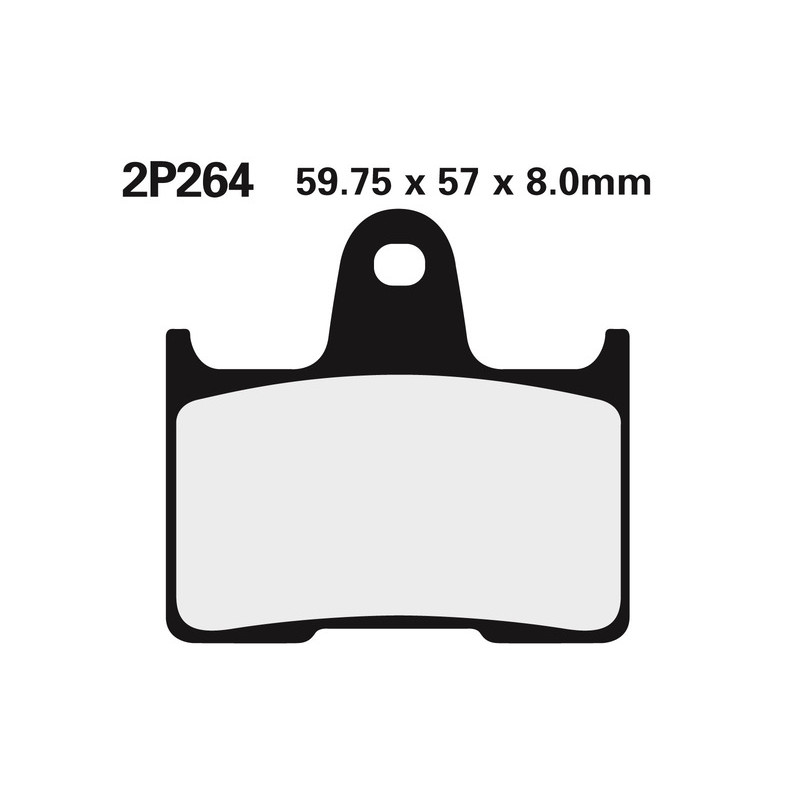 Plaquette de frein Nissin ST 2P264 - Métal Fritté Route Plaquette de frein Nissin ST 2P264 - Métal Fritté Route