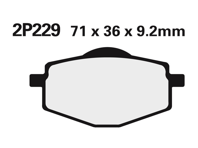 Plaquette de frein Arrière Nissin NS 2P229 - Organique Route