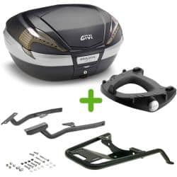 Pack Givi Monokey Top Case + Support pour Honda Hornet 900 (02-06)