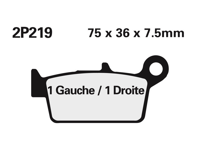 Plaquette de frein Arrière Nissin GS 2P219