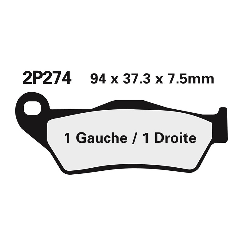 Plaquette de frein Avant Nissin GS 2P274 Plaquette de frein Avant Nissin GS 2P274