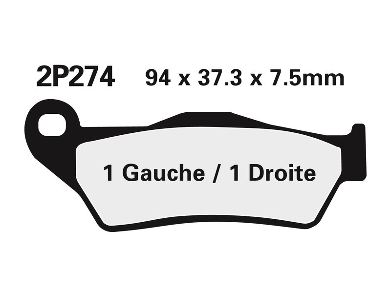 Plaquette de frein Arrière Nissin ST-MX 2P274 - Métal Fritté Route