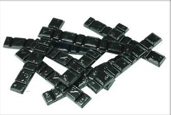 Masses d'équilibrage moto noire