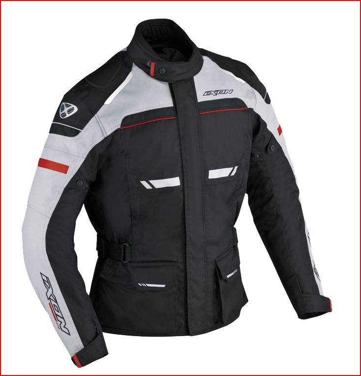 Veste Moto Ixon FJORD Noir - Gris - Rouge