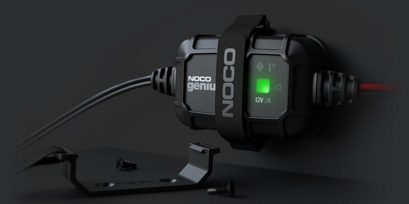 Chargeur de Batterie Moto Intelligent NOCO Genius 2D 12V 2A Montage direct sur cosses