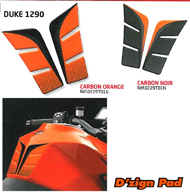 Protection de réservoir D'Zign Pad Carbon pour KTM SuperDuke 1290 (14-16)