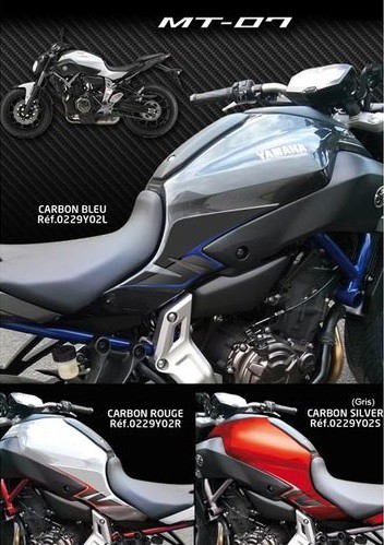 Protection de réservoir D'Zign Pad Carbon pour Yamaha MT 07