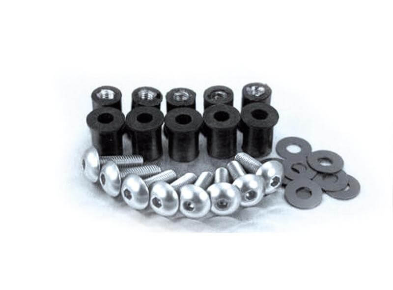 Kit Visserie pour le montage de bulle moto 5mm Noir
