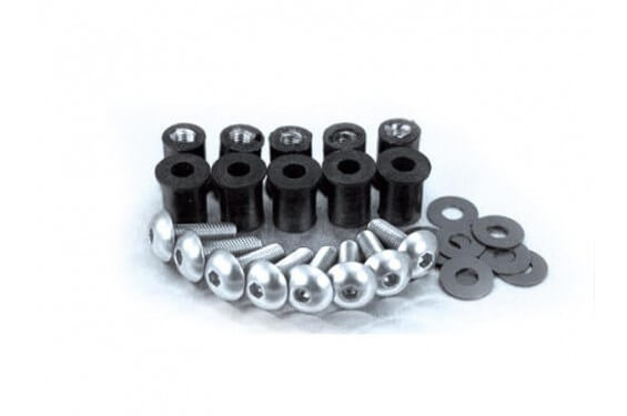 Kit Visserie pour le montage de bulle moto 5mm Alu Kit Visserie pour le montage de bulle moto 5mm Alu
