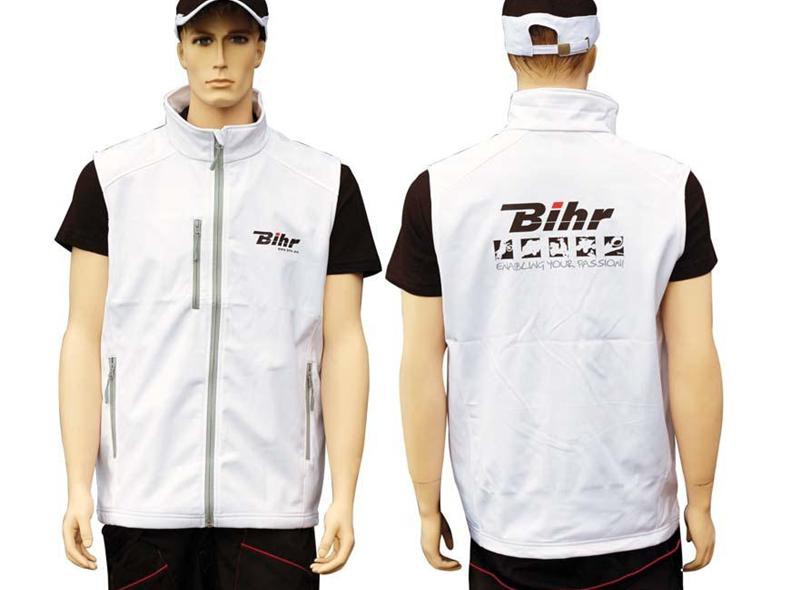 Bodywarmer en Sofshell Homme Bihr Blanc