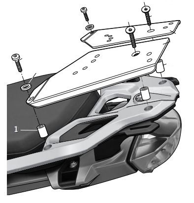 Support Top Case Shad pour BMW R1200GS (13-19) R1250GS (19-24)