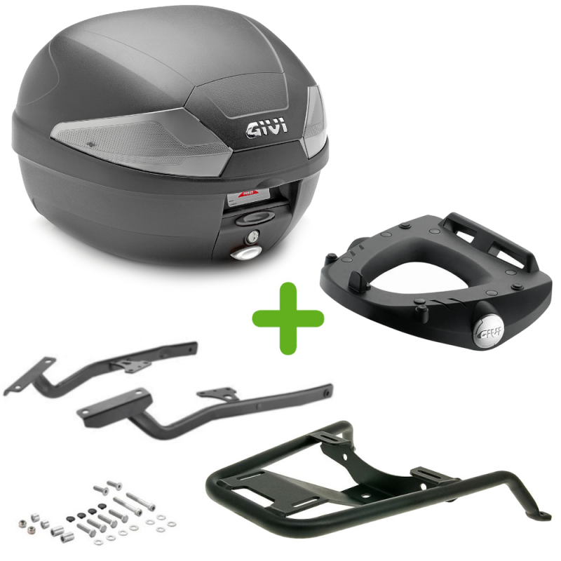 Pack Givi Monolock Top Case + Support pour Honda CBF 125 (09-14)