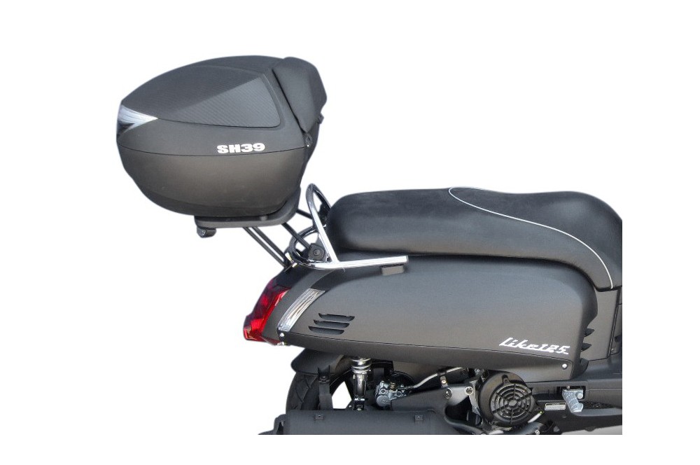 Top Case SH26 Noir Pour KYMCO Like 125 - Valise Moto Compacte Pour Casque + Système De Verrouillage Press Lock - 2