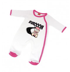 Pyjama bébé VROOM 6 - 12 mois Blanc Rose
