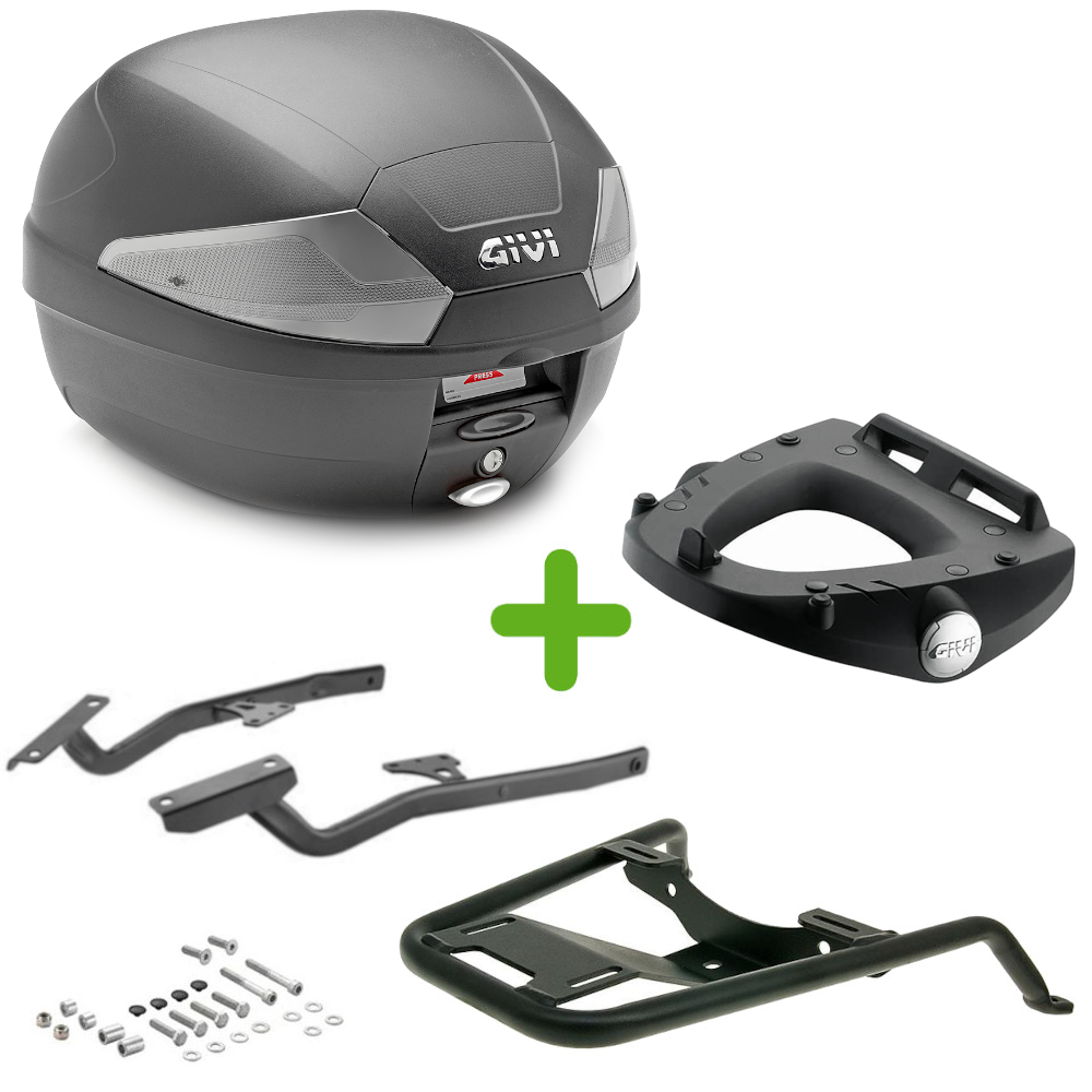 Pack Givi Monolock Top Case + Support pour Kawasaki Versys 650 (06-09)
