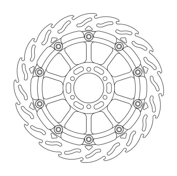 Disque de Frein Avant Gauche Moto-Master Flame Racing pour RS 660 (20-23)