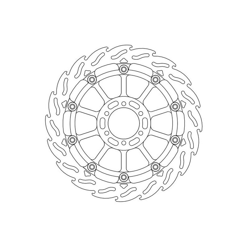 Disque de Frein Avant Gauche Moto-Master Flame Racing pour Shiver 900 (17-20)