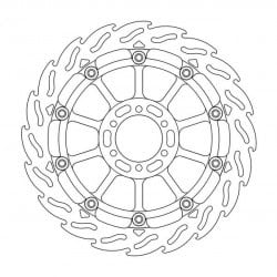 Disque de Frein Avant Gauche Moto-Master Flame Racing pour Monster 750 (96-02)