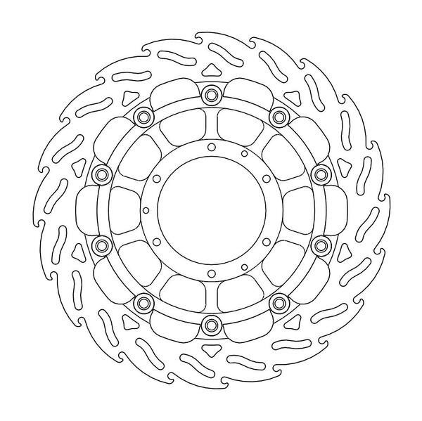Disque de Frein Avant Droit Moto-Master Flame Racing pour CBR 600 RR (09-17)