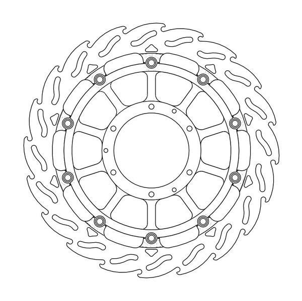 Disque de Frein Avant Gauche Moto-Master Flame Racing pour CBR 1000 RR Fireblade (08-16) - 113070