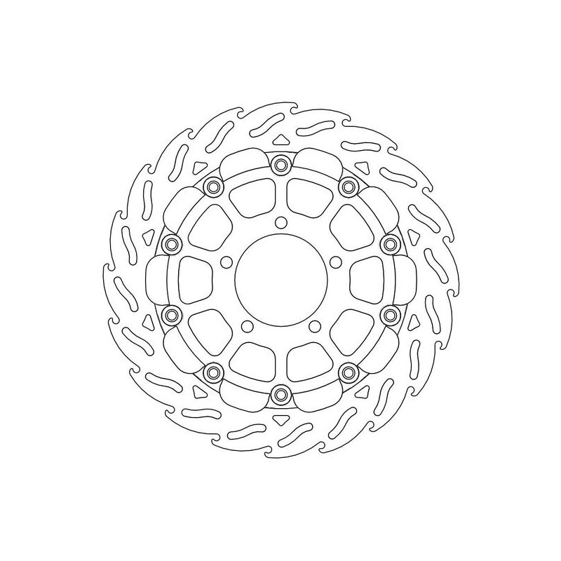 Disque de Frein Avant Gauche Moto-Master Flame Racing pour ZX-6R Ninja 636 (13-20)
