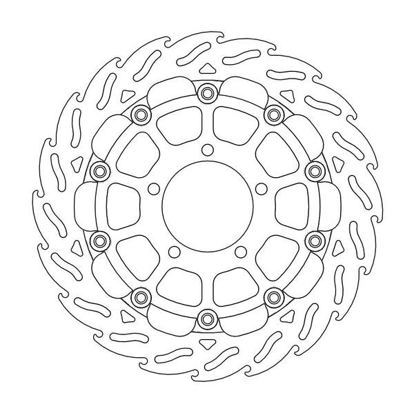 Disque de Frein Avant Gauche Moto-Master Flame Racing pour Z 800 (13-17)