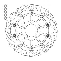 Disque de Frein Avant Gauche Moto-Master Flame Racing pour ZX-10R Ninja 1000 (16-24) - 112291