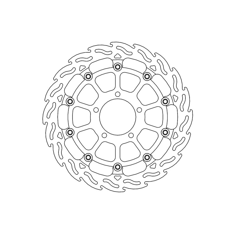 Disque de Frein Avant Droit Moto-Master Flame Racing pour ZX-10R Ninja 1000 (16-24) - 112292 Disque de Frein Avant Droit Moto-Master Flame Racing pour ZX-10R Ninja 1000 (16-24) - 112292