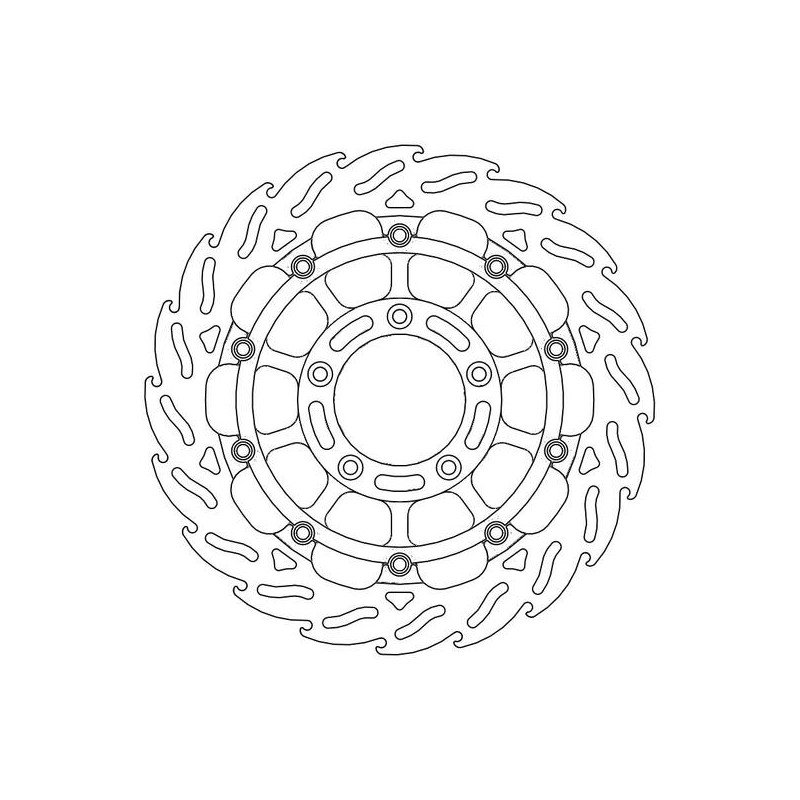 Disque de Frein Avant Gauche Moto-Master Flame Racing pour Brutale 989 (08-09) - 113151 Disque de Frein Avant Gauche Moto-Master Flame Racing pour Brutale 989 (08-09) - 113151