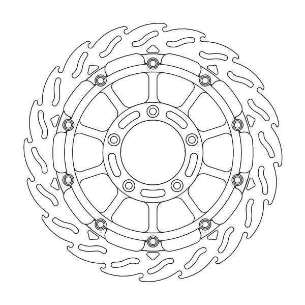 Disque de Frein Avant Gauche Moto-Master Flame Racing pour F4 1000 RR (12-19) - 113072