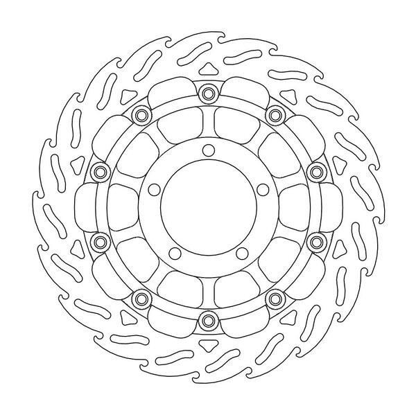 Disque de Frein Avant Gauche Moto-Master Flame Racing pour Daytona 675 (06-12) - 113074