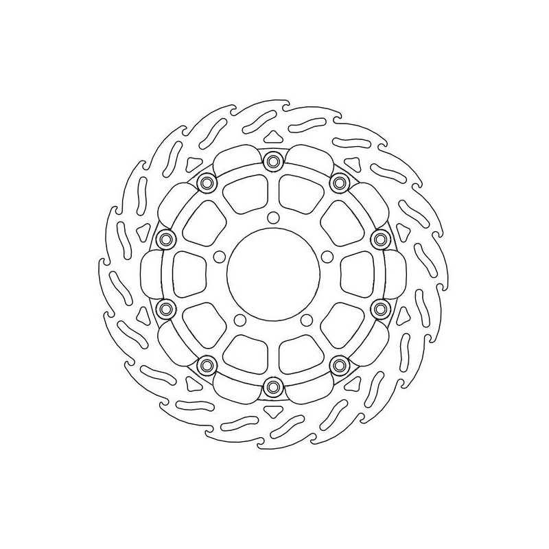 Disque de Frein Avant Gauche Moto-Master Flame Racing pour Street Triple 675 (13-16) - 112175 Disque de Frein Avant Gauche Moto-Master Flame Racing pour Street Triple 675 (13-16) - 112175