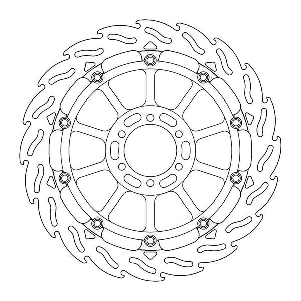 Disque de Frein Avant Droit Moto-Master Flame Racing pour FZR 1000 Exup (89-95)