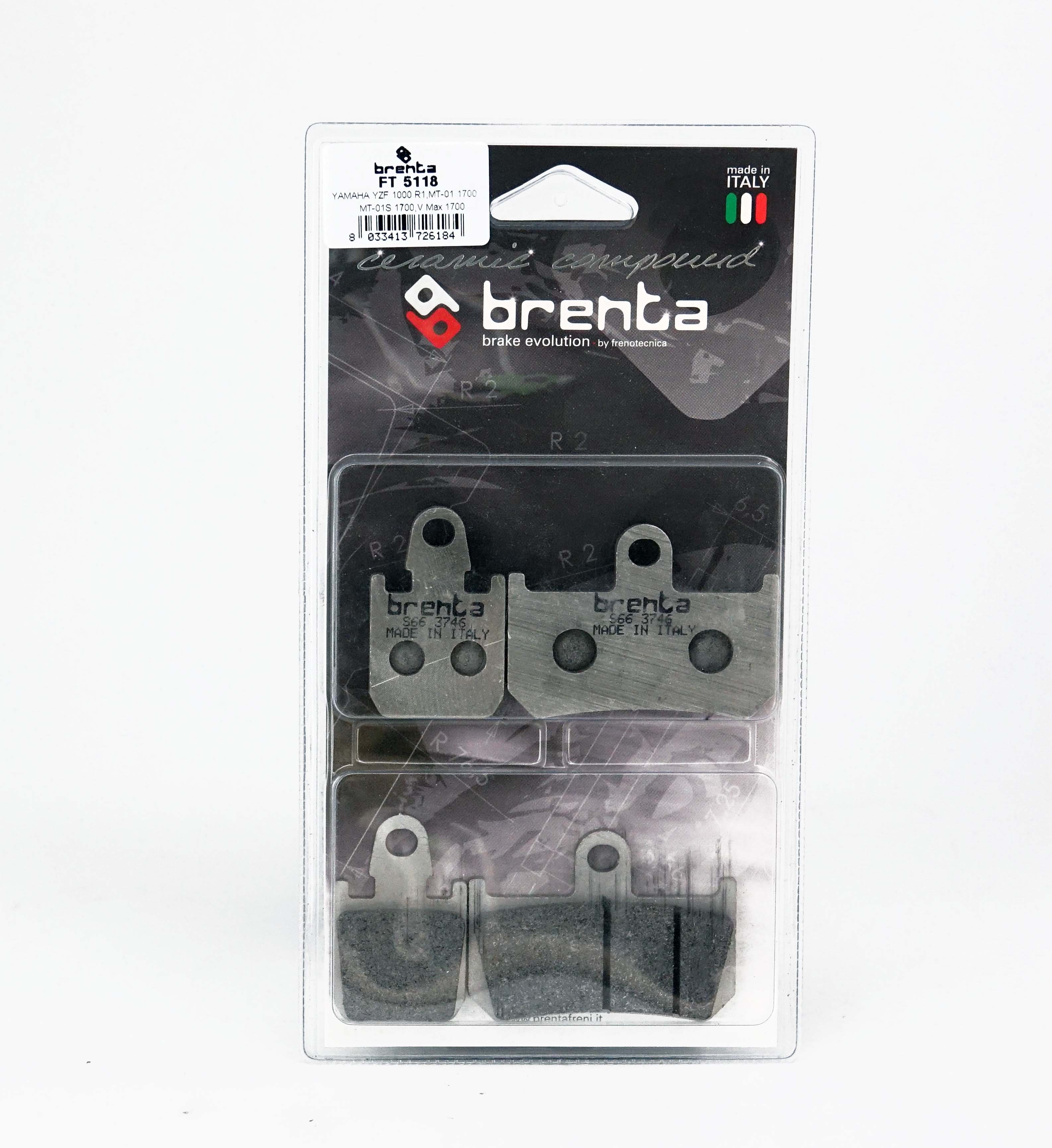 Plaquette de frein Moto Racing Avant Brenta FT5118 - Carbone Céramique Piste