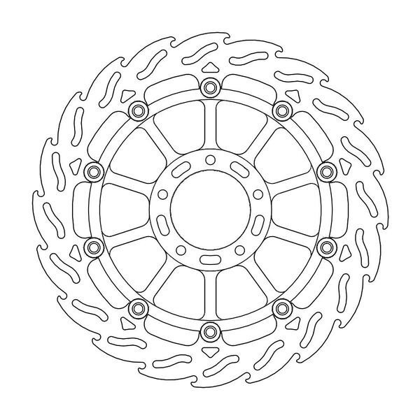 Disque de frein Avant Gauche Moto-Master Flame pour Monster 1100 (09-11) - 113130