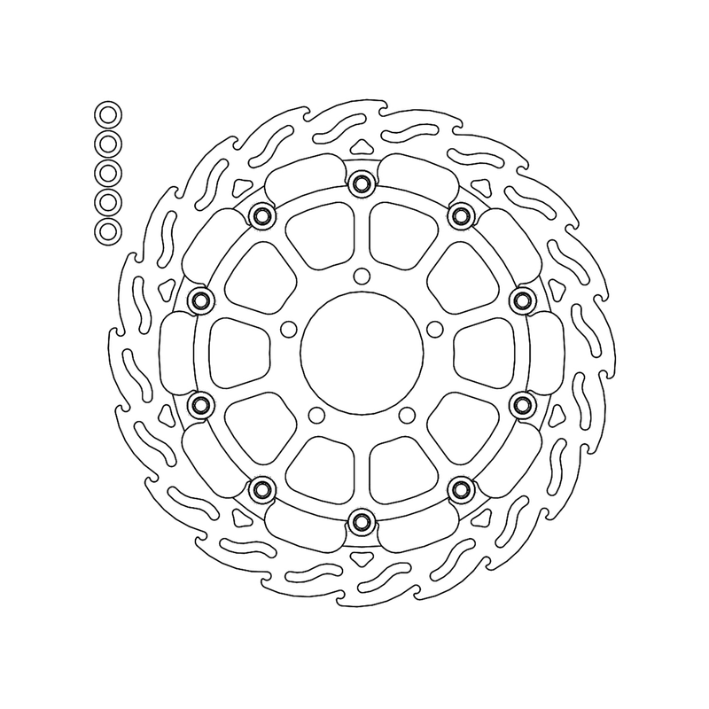 Disque de frein Avant Gauche Moto-Master Flame pour Panigale V4 1100 (18-24) - 113237 Disque de frein Avant Gauche Moto-Master Flame pour Panigale V4 1100 (18-24) - 113237
