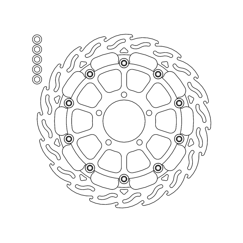 Disque de frein Avant Gauche Moto-Master Flame pour Panigale 1299 (15-16) - 113237 Disque de frein Avant Gauche Moto-Master Flame pour Panigale 1299 (15-16) - 113237
