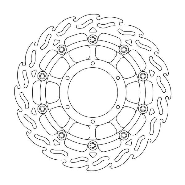 Disque de frein Avant Gauche Moto-Master Flame pour Hornet 600 (07-13) - 113093