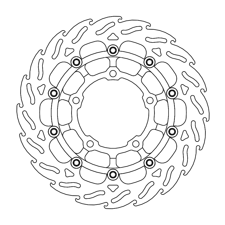 Disque de frein Avant Gauche Moto-Master Flame pour CBR 650 R (19-22) - 113206