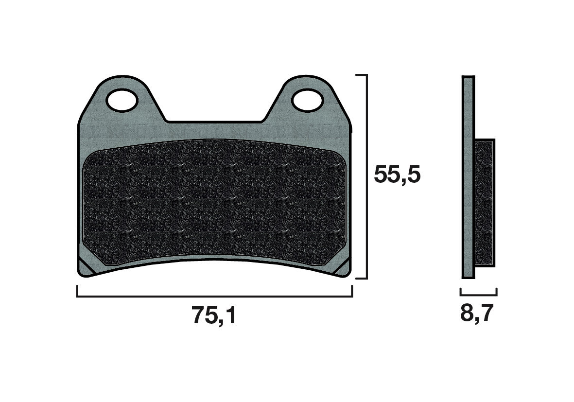 Plaquette de frein Racing Brembo 07BB19RC - Carbone Céramique Piste