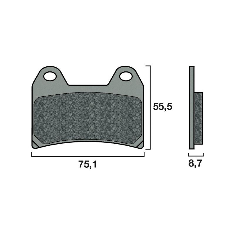 Plaquette de frein Racing Brembo 07BB19SR - Syntérisé Route et Piste Plaquette de frein Racing Brembo 07BB19SR - Syntérisé Route et Piste
