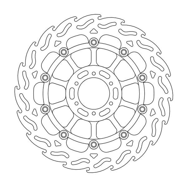 Disque de frein Avant Gauche Moto-Master Flame pour CBR 900 RR Fireblade (98-99) - 113014