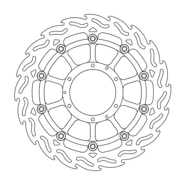 Disque de frein Avant Droit Moto-Master Flame pour CBR 1000 RR Fireblade (09-16) - 113054