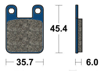 Plaquette de frein Arrière Brembo 07BB12 05 - Organique Route