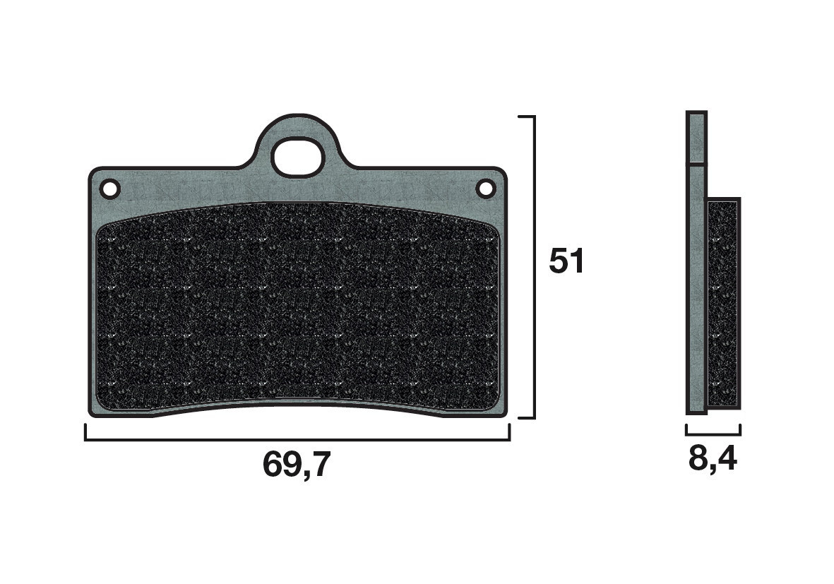 Plaquette de frein Racing Brembo 07BB15RC - Carbone Céramique Piste