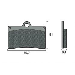 Plaquette de frein Racing Brembo 07BB15SR - Syntérisé Route et Piste